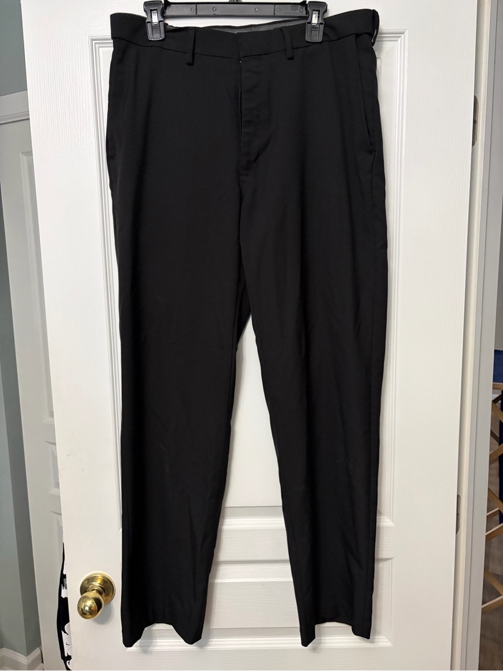 Haggar Black Men's Dress Pants - Straight Fit